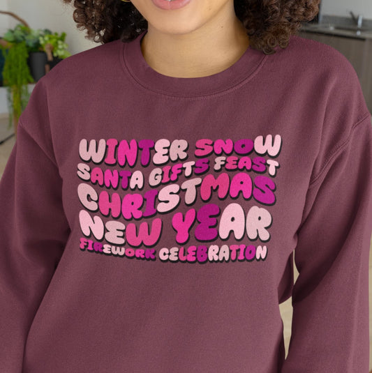 Christmas Sweatshirt, New Year Sweatshirt, Winter Sweater, Xmas Sweater, Christmas Season Sweater, Christmas Gift Idea, New Year Celebration
