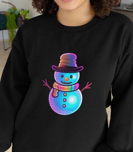 Christmas Sweatshirt, Snowman Sweater, Christmas Neon Sweatshirt, Neon Snowman Sweater, Christmas Neon Sweater, Christmas Gift Idea